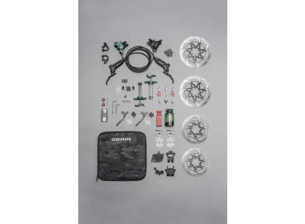 Sram Motive Ultimate Stealth Teal Splatter Expert Kit sada kotoučových brzd